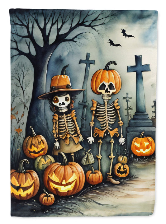 Calacas Skeletons Spooky Halloween Garden Flag – Outdoor Decorative Yard Flag