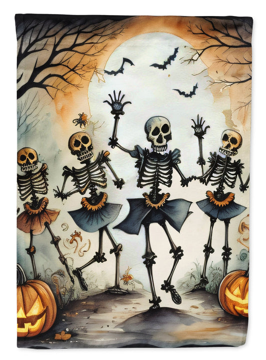 Dancing Skeletons Spooky Halloween House Flag