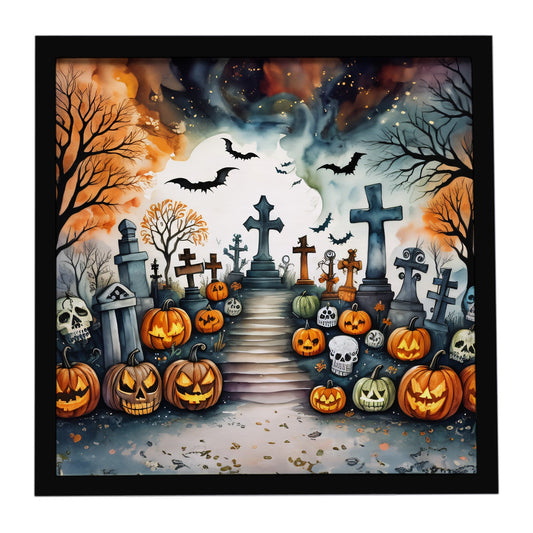 Day of the Dead Spooky Halloween Framed Metal Print