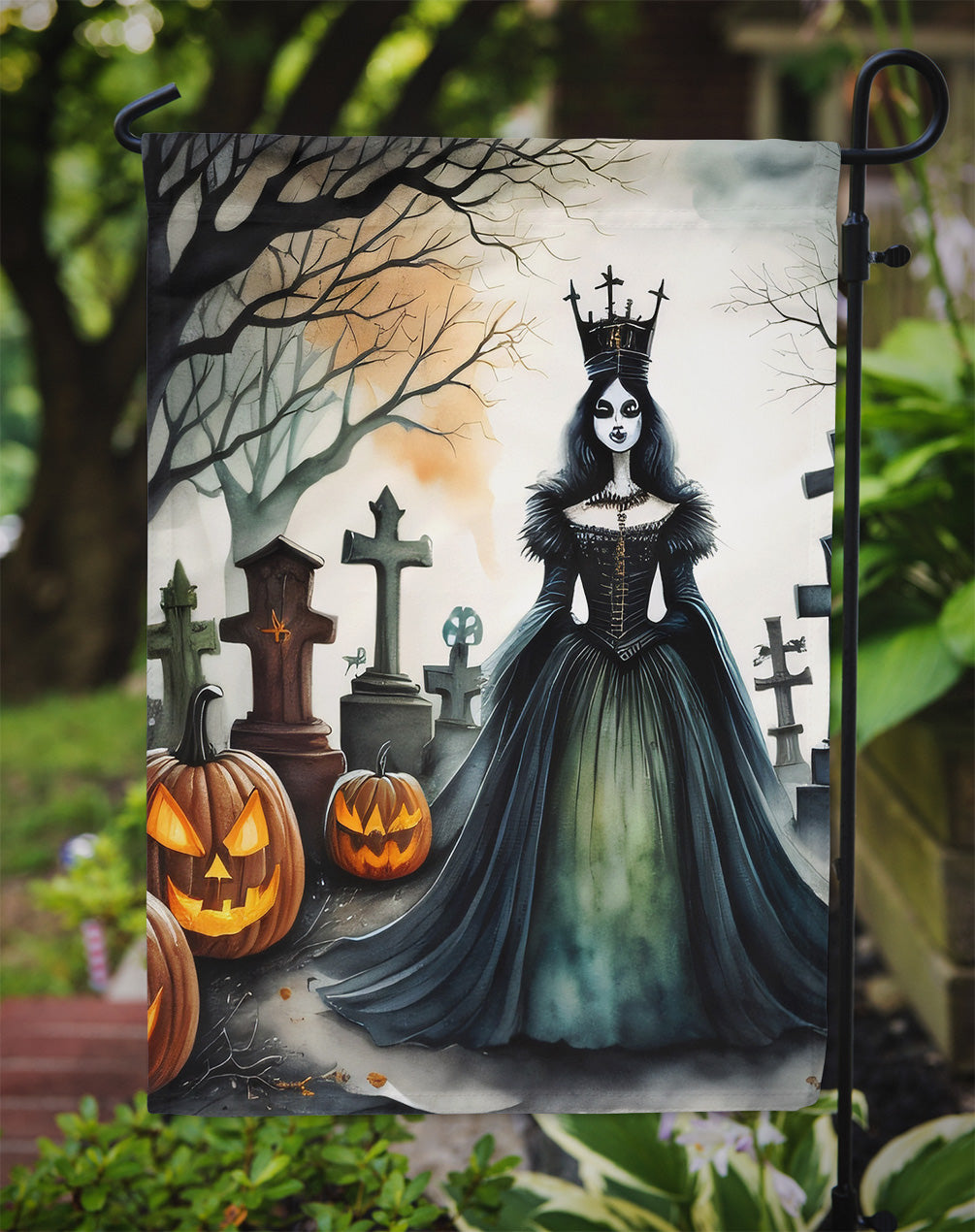 Evil Queen Spooky Halloween Garden Flag – Outdoor Decorative Yard Flag