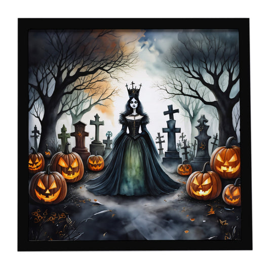 Evil Queen Spooky Halloween Framed Metal Print