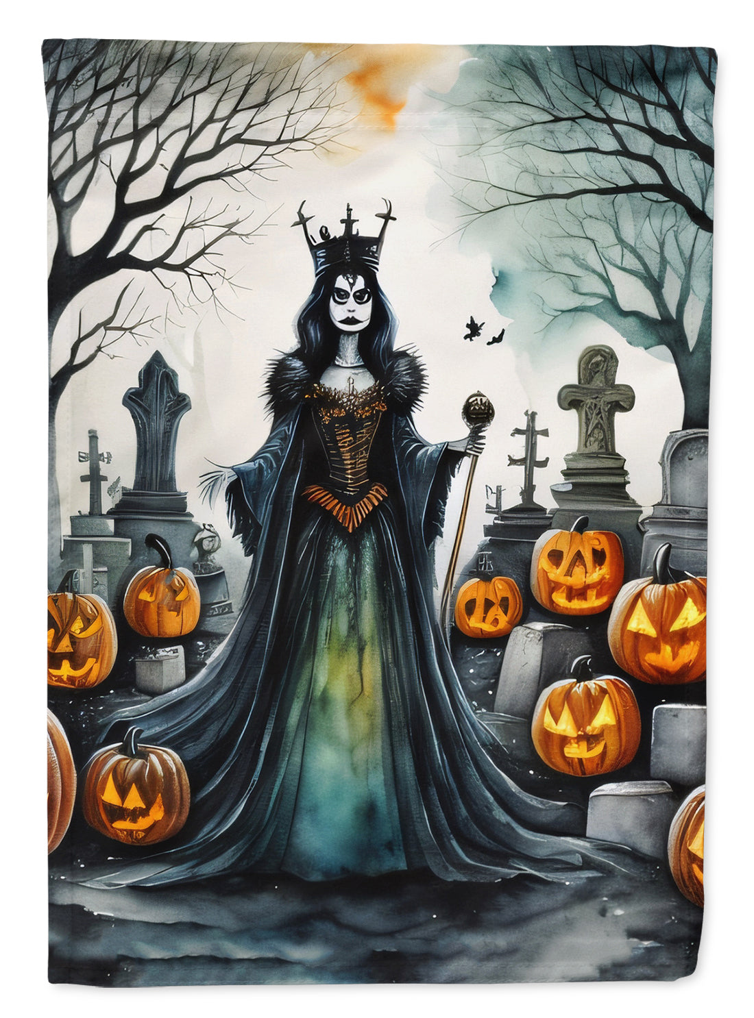 Evil Queen Spooky Halloween Garden Flag – Outdoor Decorative Yard Flag