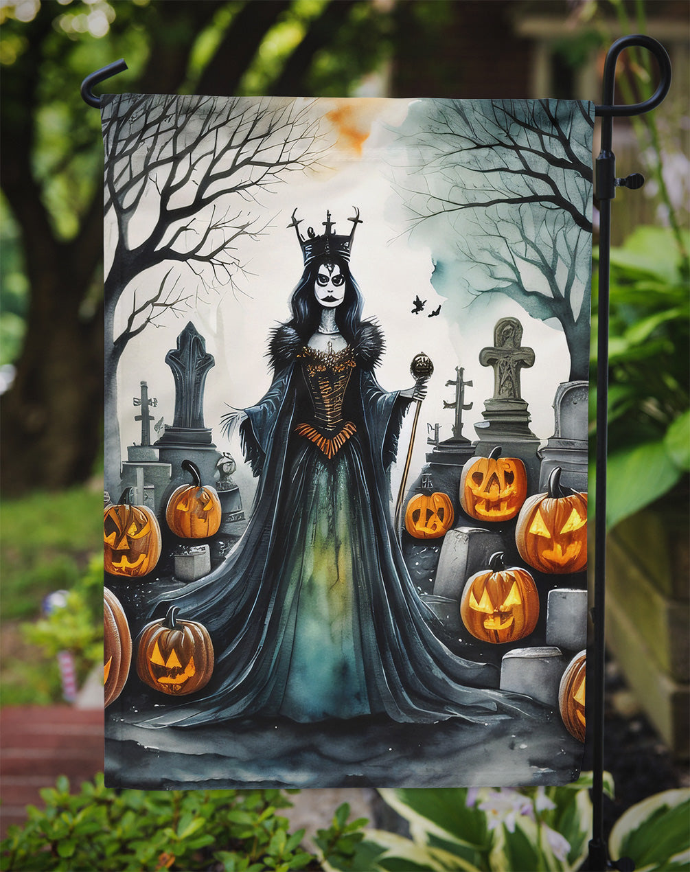 Evil Queen Spooky Halloween Garden Flag – Outdoor Decorative Yard Flag