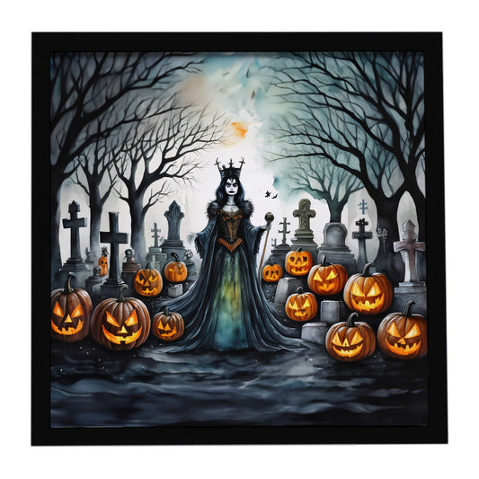 Evil Queen Spooky Halloween Framed Metal Print