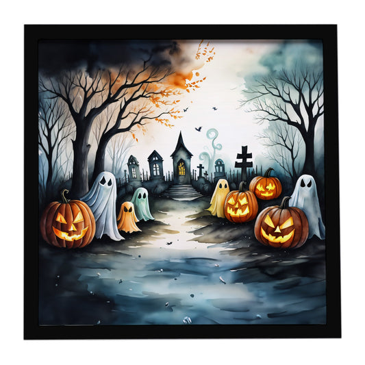 Ghosts Spooky Halloween Framed Metal Print