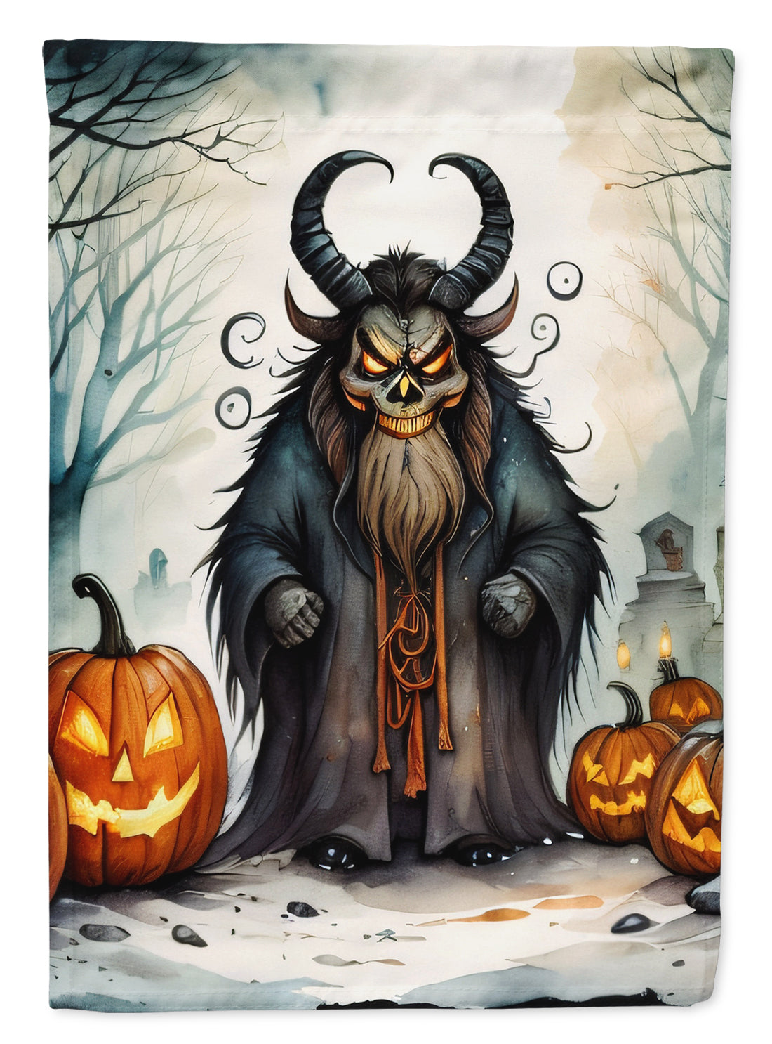 Krampus The Christmas Demon Spooky Halloween House Flag