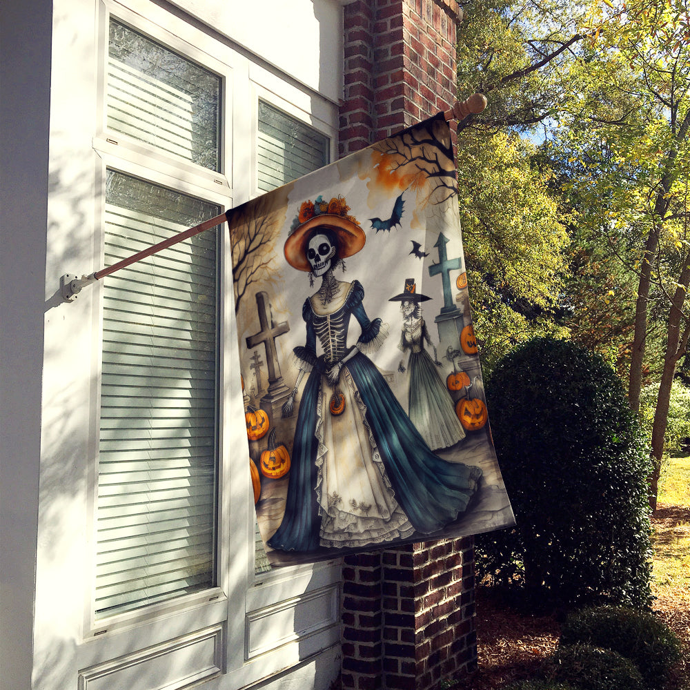 La Catrina Skeleton Spooky Halloween House Flag