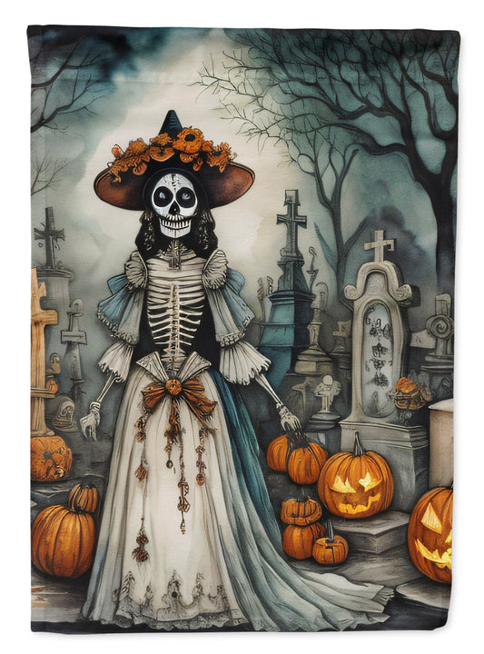 La Catrina Skeleton Spooky Halloween House Flag