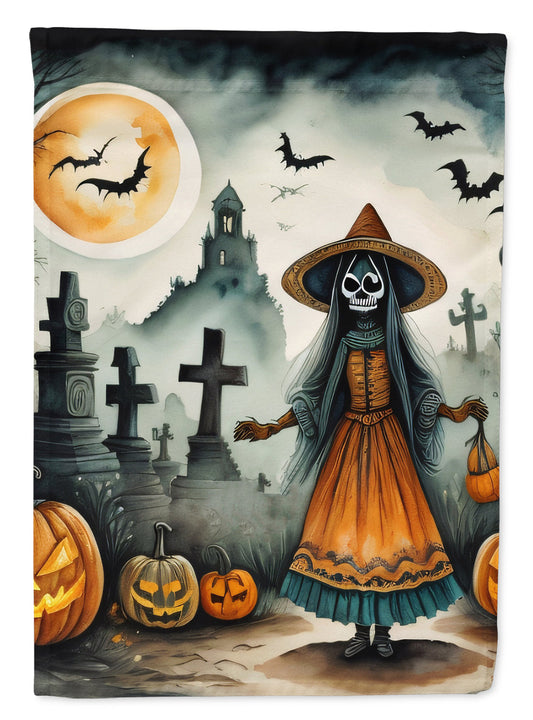La Llorona Skeleton Spooky Halloween House Flag