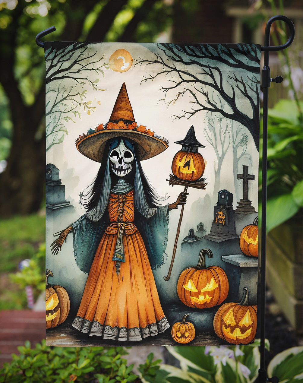 La Llorona Skeleton Spooky Halloween Garden Flag – Outdoor Decorative Yard Flag