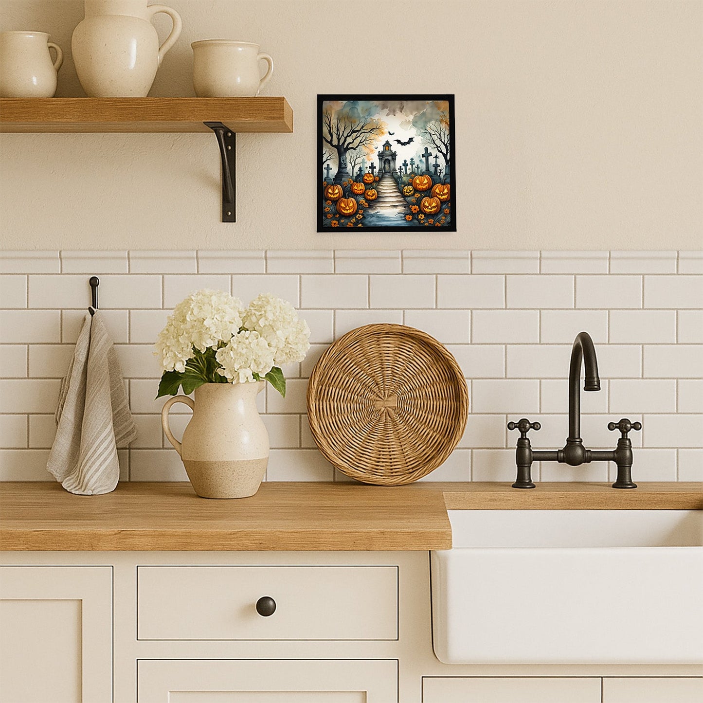 Marigold Spooky Halloween Framed Metal Print