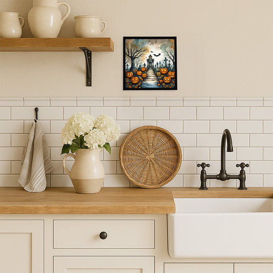 Marigold Spooky Halloween Framed Metal Print