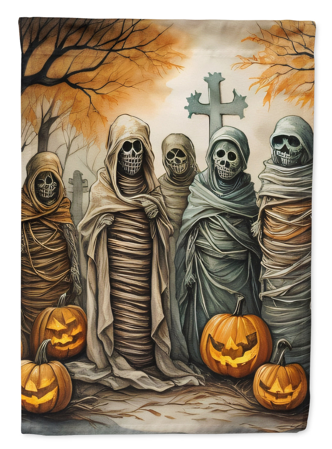Mummies Spooky Halloween Garden Flag – Outdoor Decorative Yard Flag
