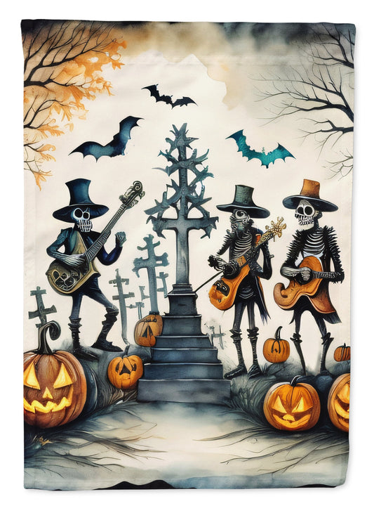Mariachi Skeleton Band Spooky Halloween House Flag
