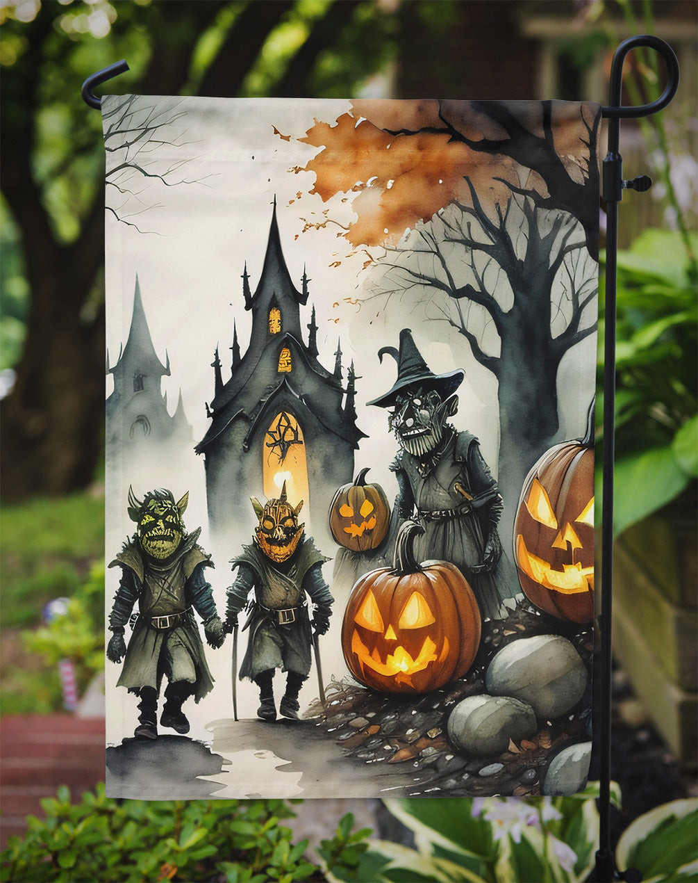 Orcs Spooky Halloween Garden Flag – Outdoor Decorative Yard Flag