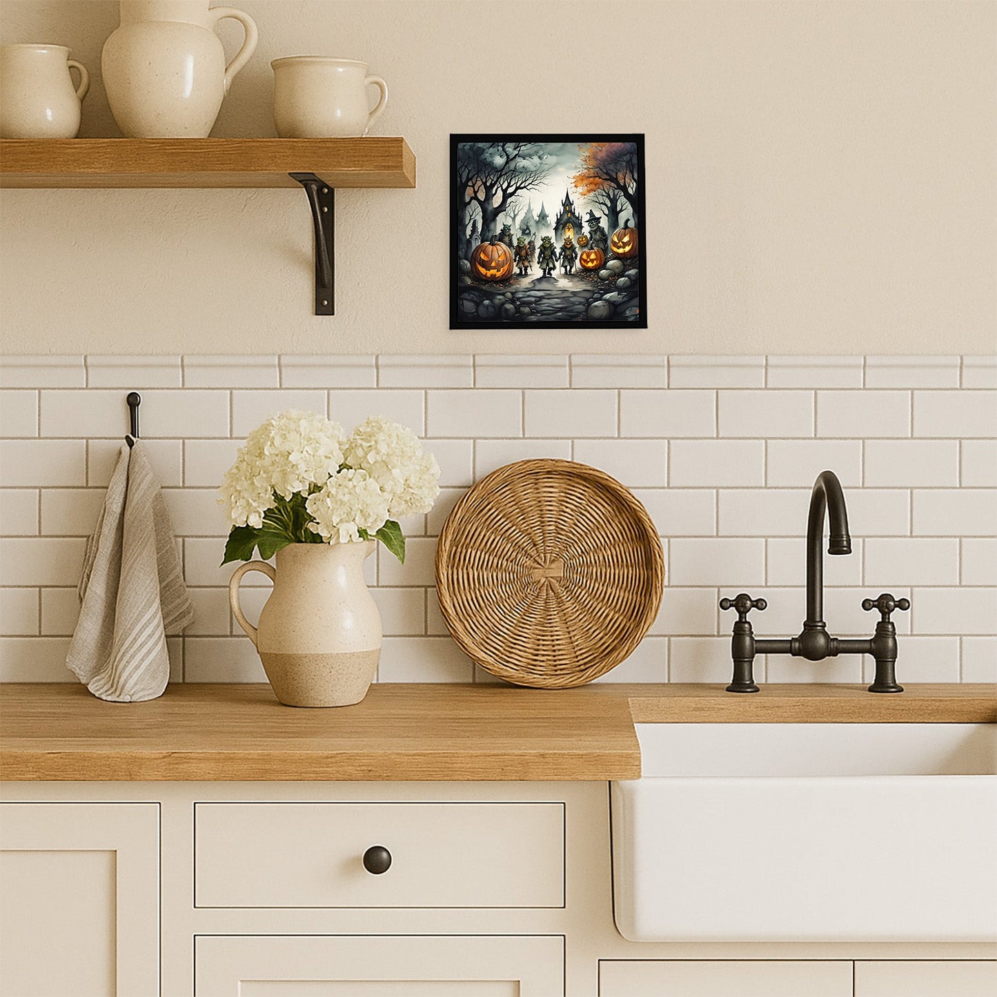Orcs Spooky Halloween Framed Metal Print