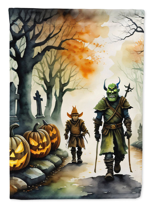 Orcs Spooky Halloween House Flag