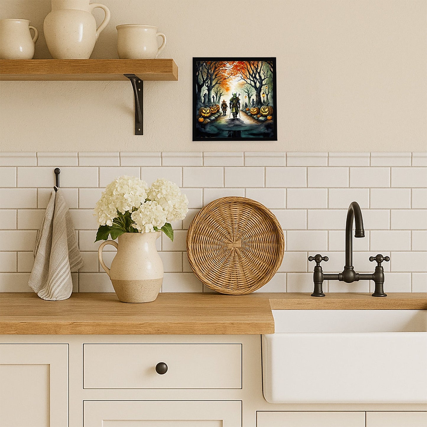 Orcs Spooky Halloween Framed Metal Print