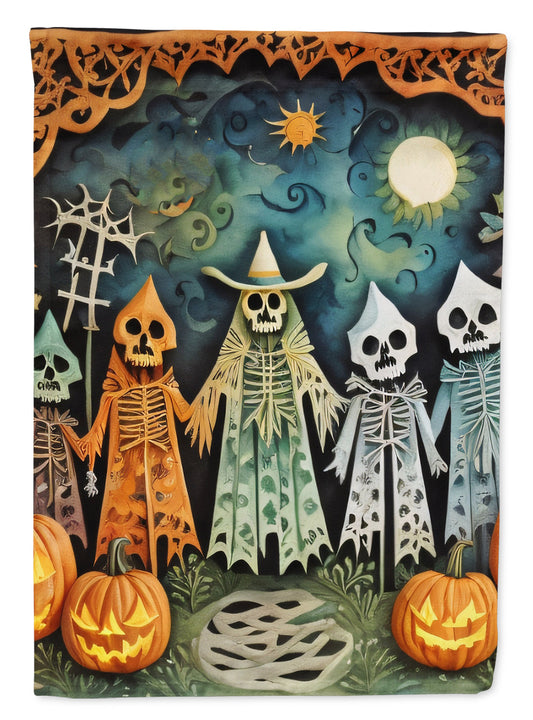 Papel Picado Skeletons Spooky Halloween Garden Flag – Outdoor Decorative Yard Flag