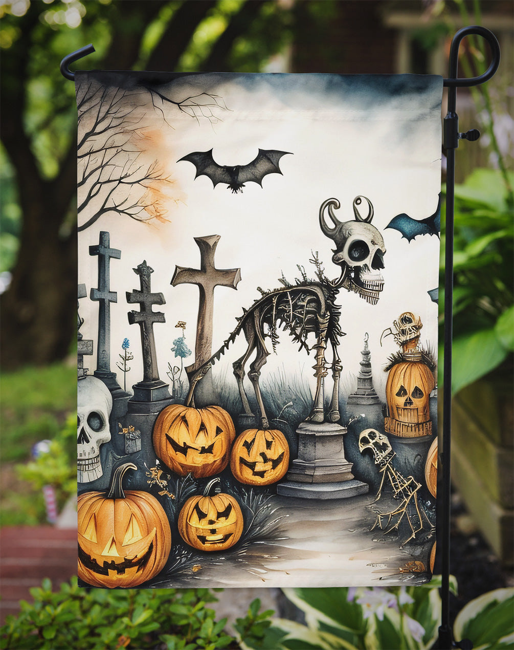 Pet Cemetery Spooky Halloween Garden Flag – Outdoor Decorative Yard Flag