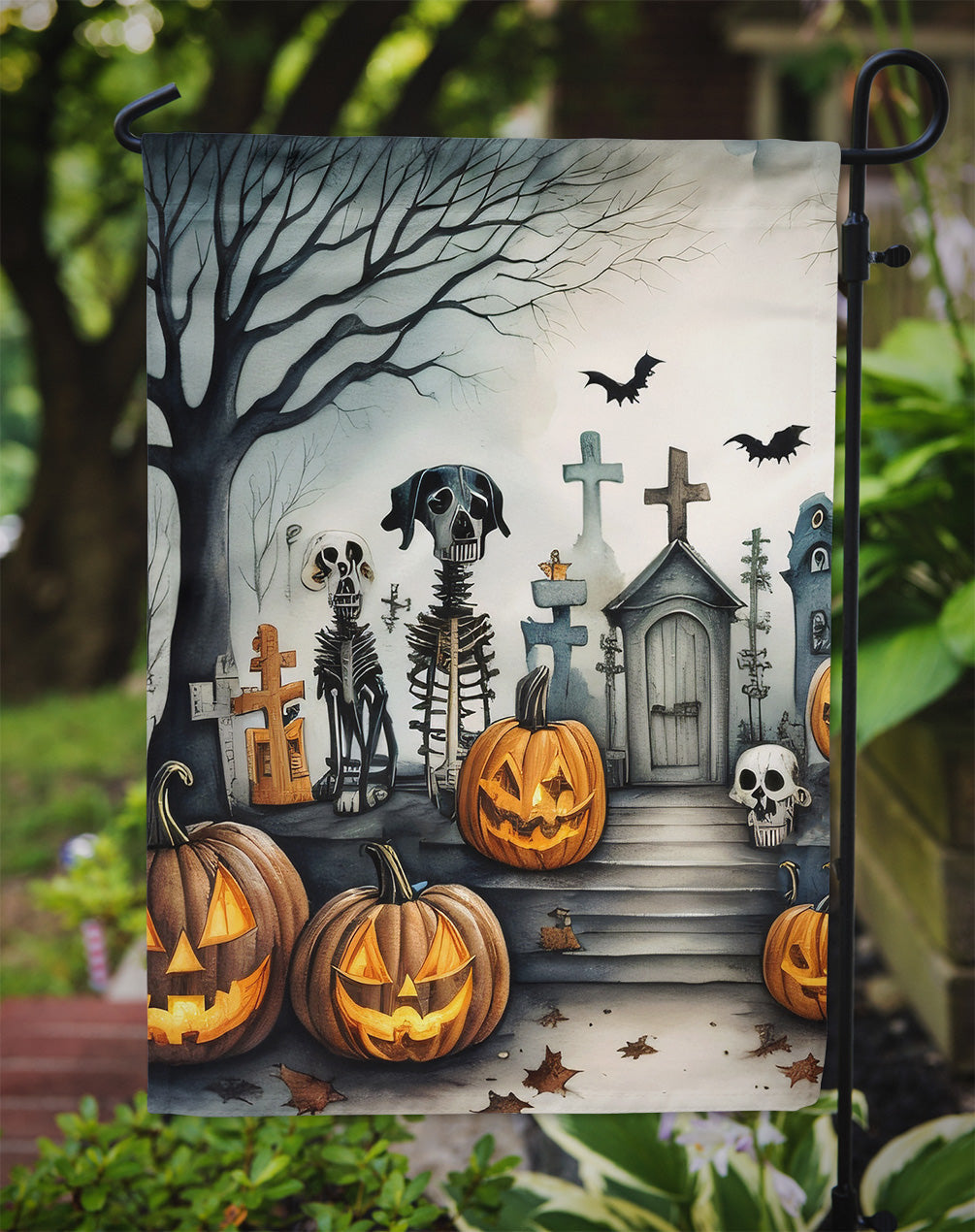 Pet Cemetery Spooky Halloween Garden Flag – Outdoor Decorative Yard Flag