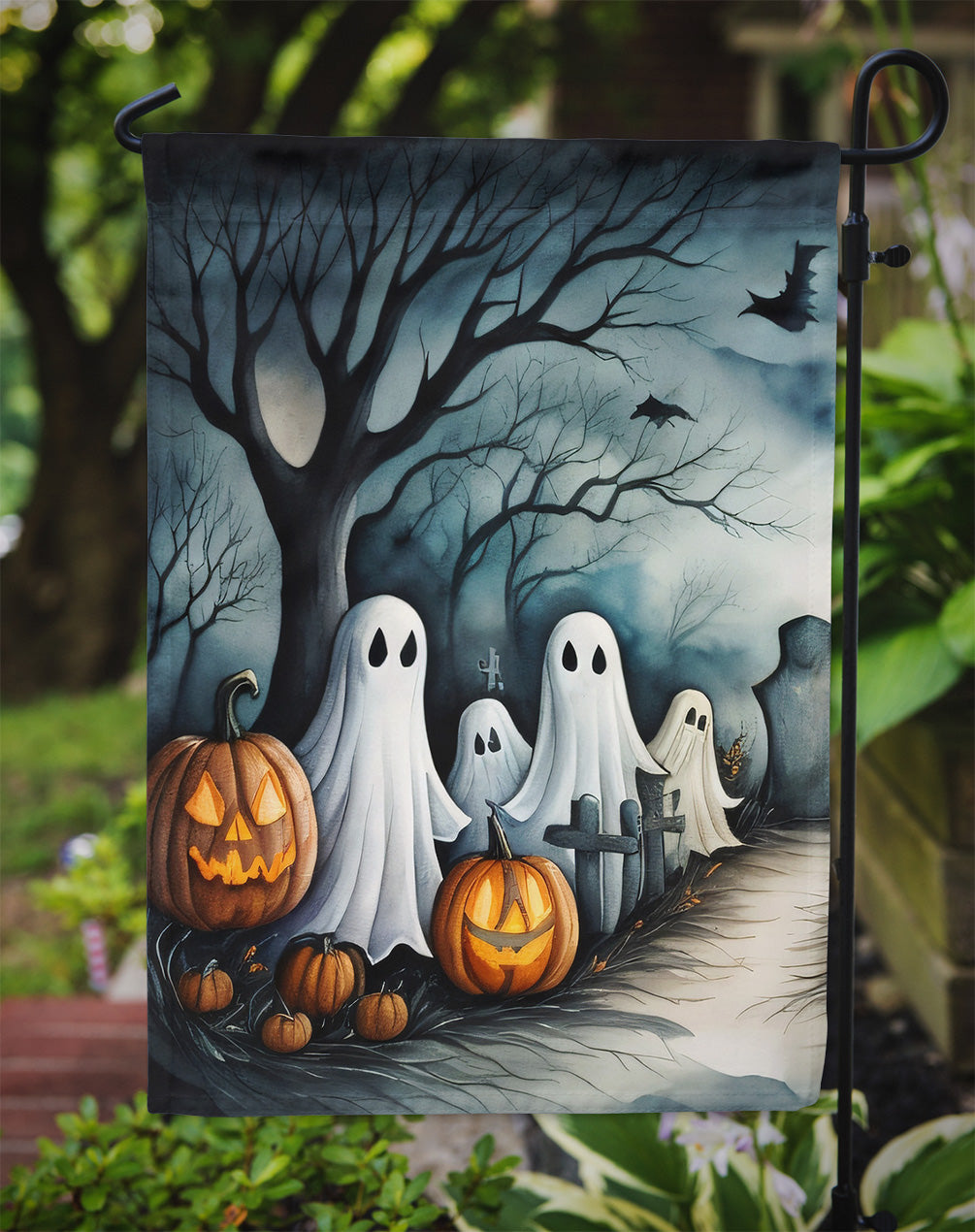 Ghosts Spooky Halloween Garden Flag – Outdoor Decorative Yard Flag