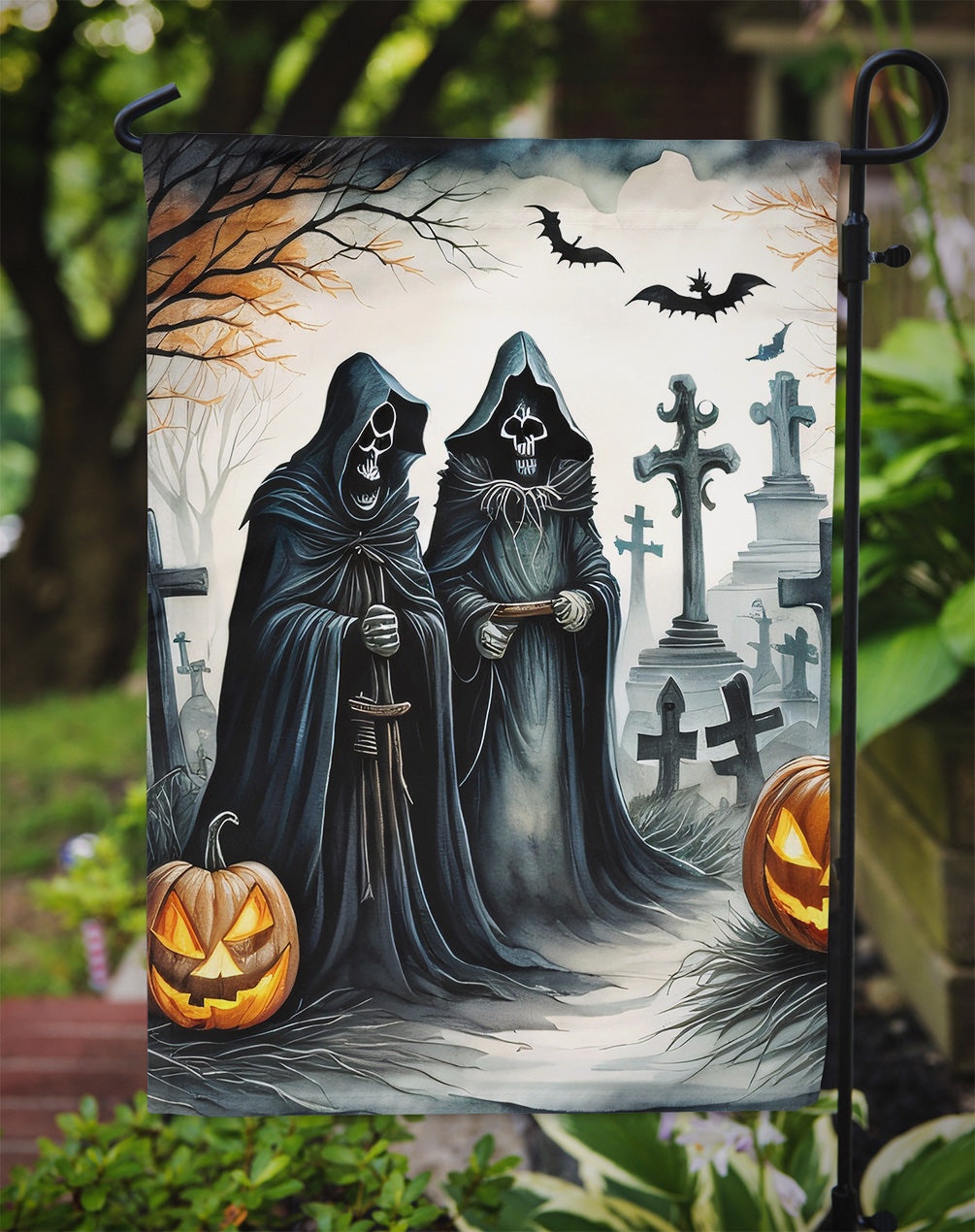 The Grim Reaper Spooky Halloween Garden Flag – Outdoor Decorative Yard Flag