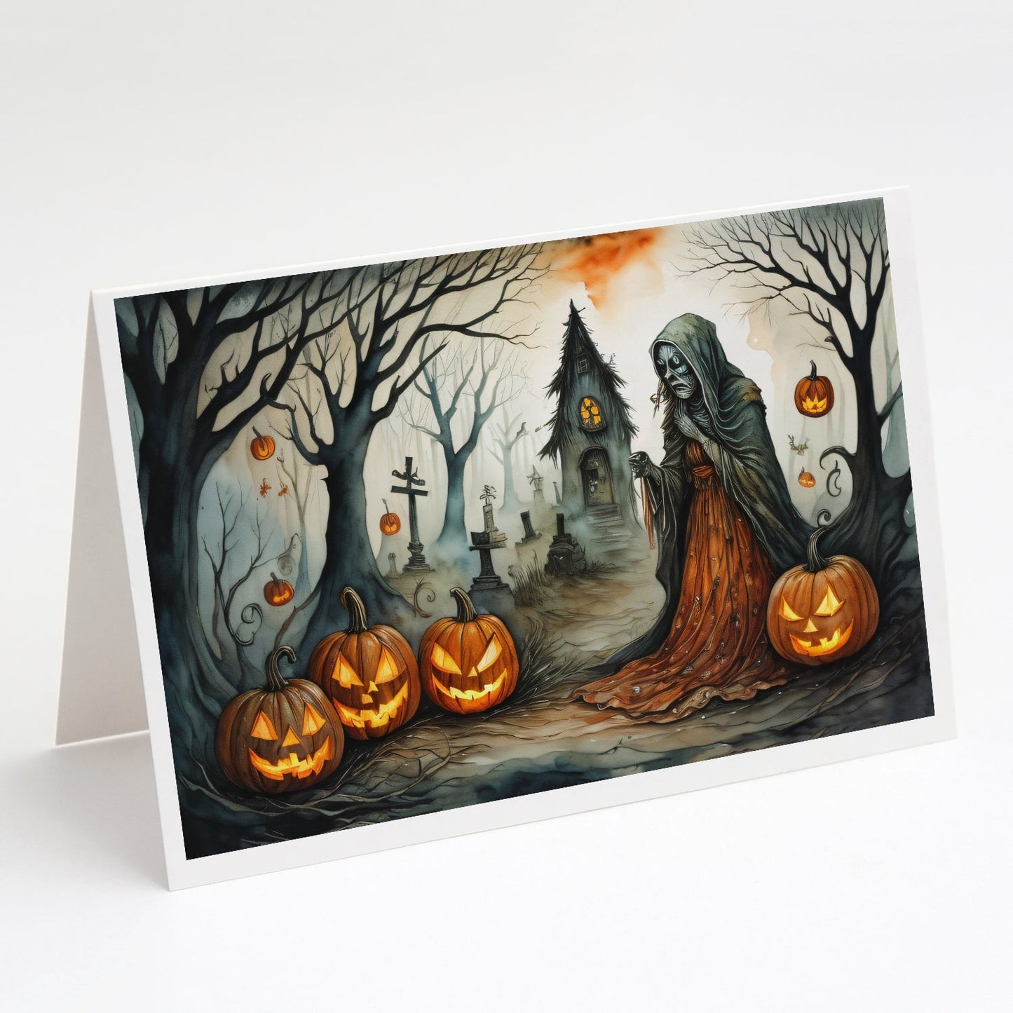 The Weeping Woman Spooky Halloween Greeting Cards and Envelopes Pack of 8