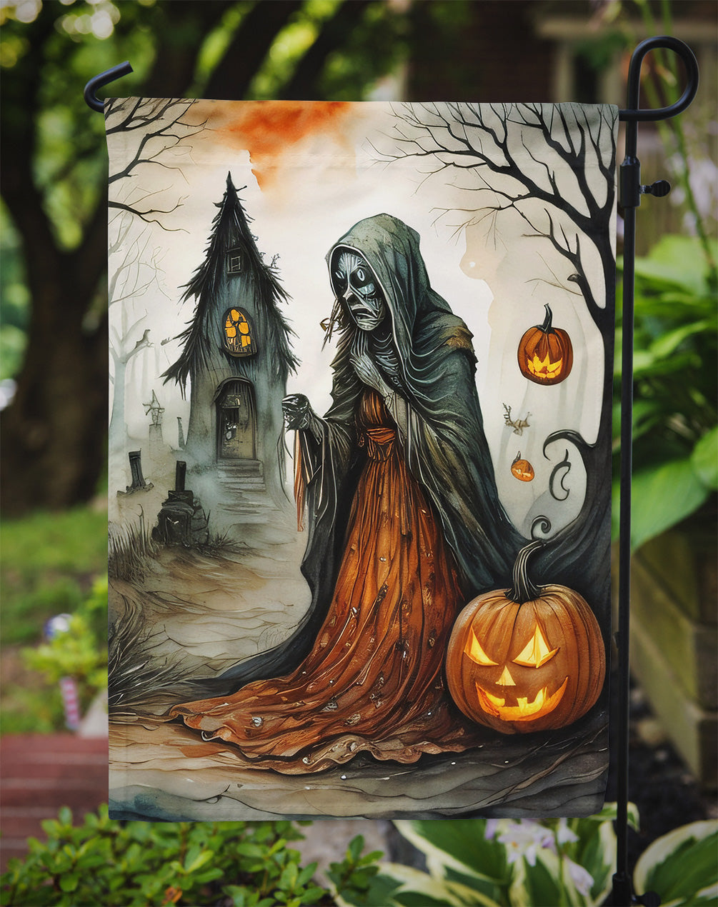 The Weeping Woman Spooky Halloween Garden Flag – Outdoor Decorative Yard Flag