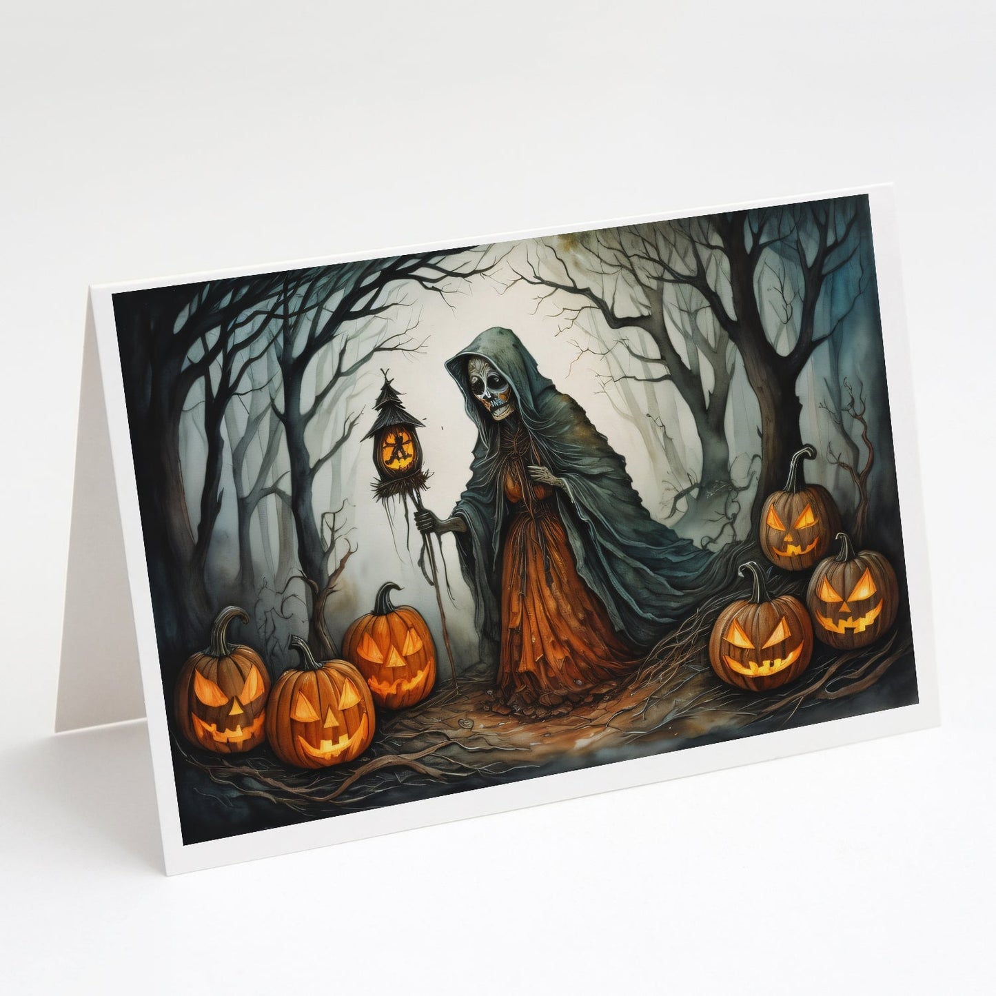 The Weeping Woman Spooky Halloween Greeting Cards and Envelopes Pack of 8