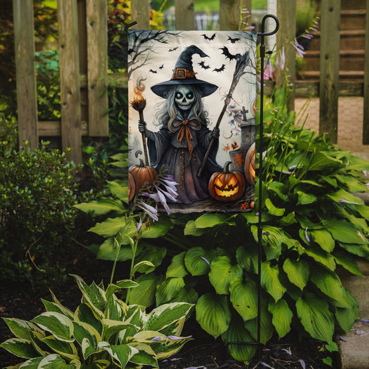 Witch Spooky Halloween Garden Flag – Outdoor Decorative Yard Flag