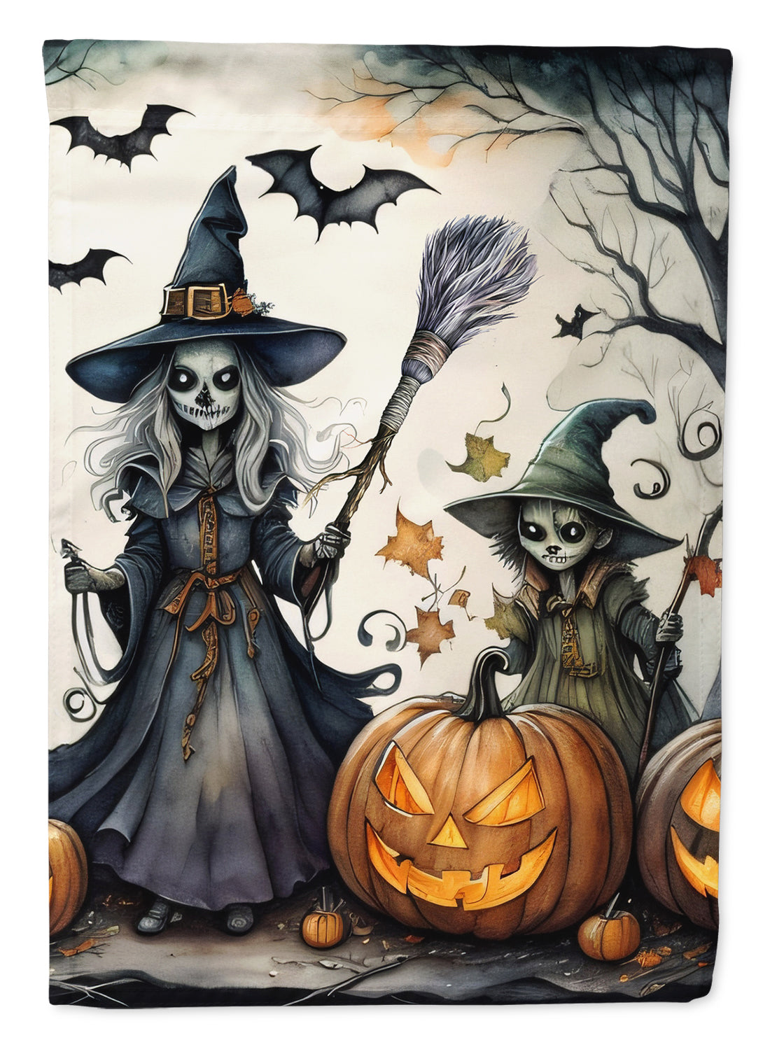 Witches Spooky Halloween Garden Flag – Outdoor Decorative Yard Flag