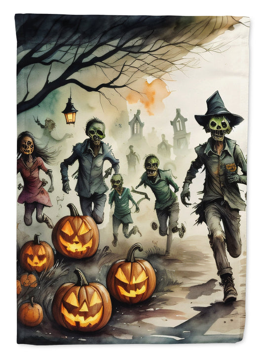 Zombies Spooky Halloween Garden Flag – Outdoor Decorative Yard Flag