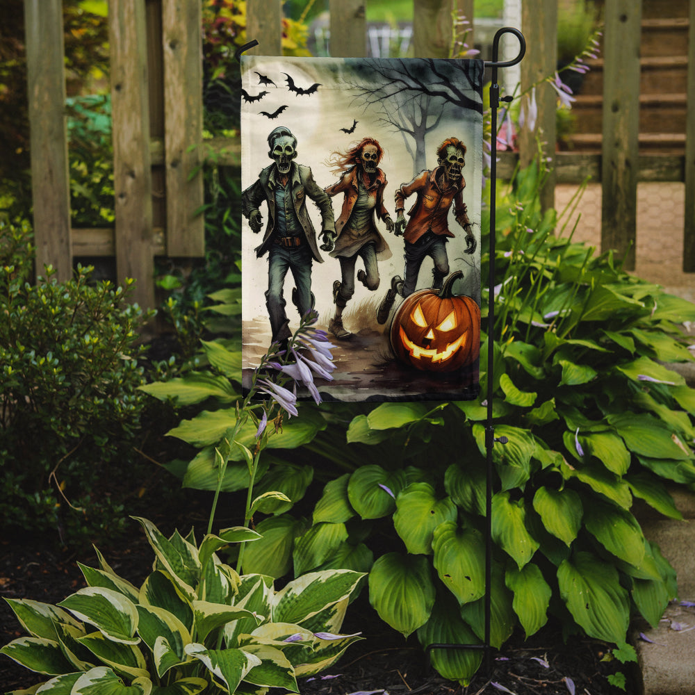 Zombies Spooky Halloween Garden Flag – Outdoor Decorative Yard Flag