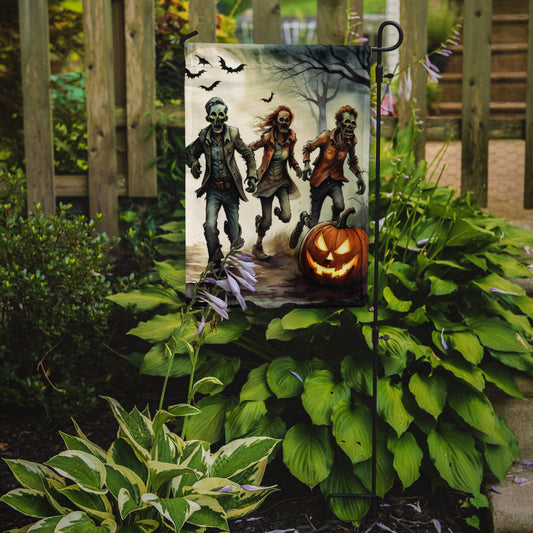 Zombies Spooky Halloween Garden Flag – Outdoor Decorative Yard Flag