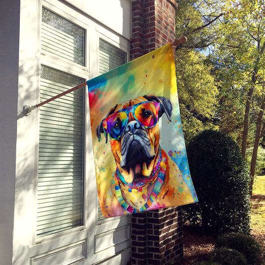 Bullmastiff Hippie Dawg House Flag
