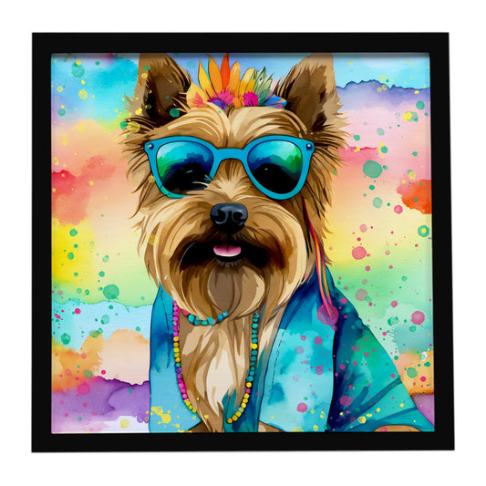 Cairn Terrier Hippie Dawg Framed Metal Print