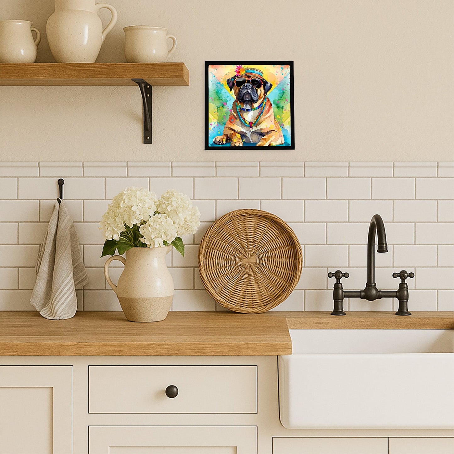 Cane Corso Hippie Dawg Framed Metal Print