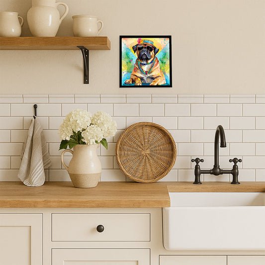 Cane Corso Hippie Dawg Framed Metal Print