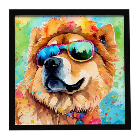 Chow Chow Hippie Dawg Framed Metal Print