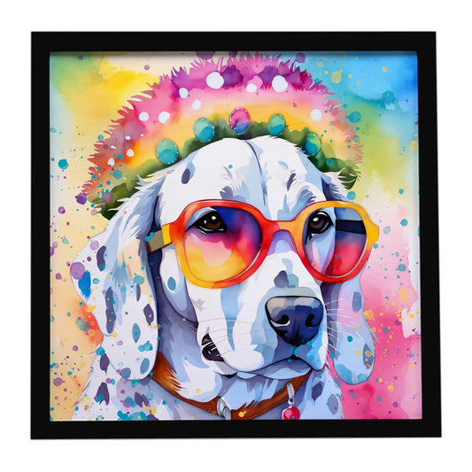Dalmatian Hippie Dawg Framed Metal Print