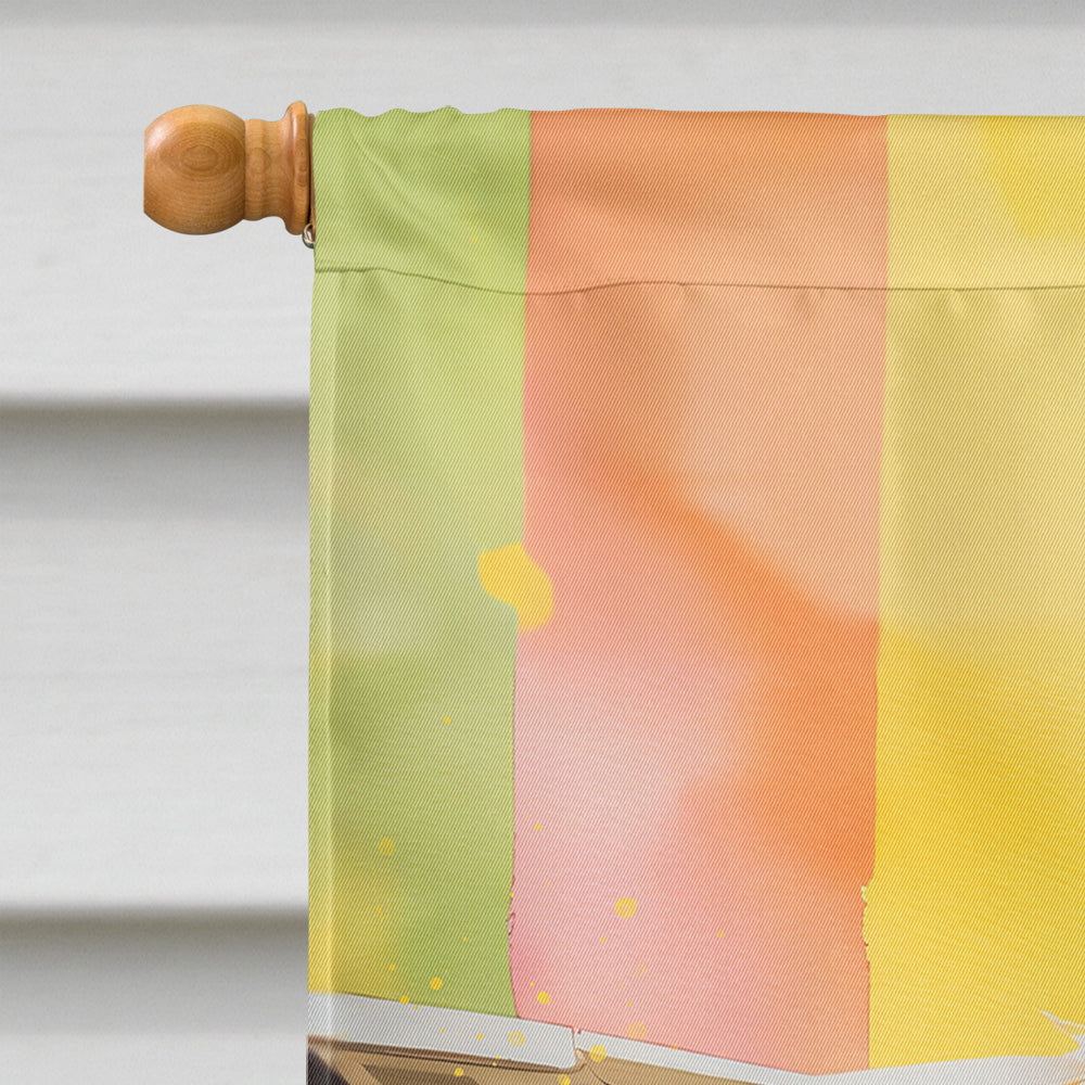 Yellow Labrador Hippie Dawg House Flag