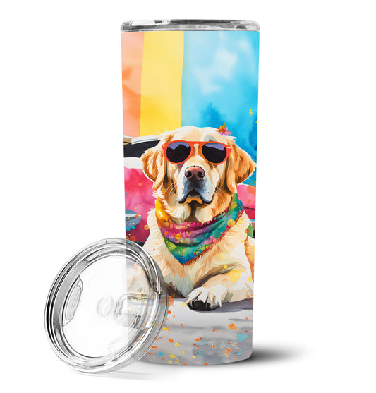 Yellow Labrador Hippie Dawg Stainless Steel Skinny Tumbler