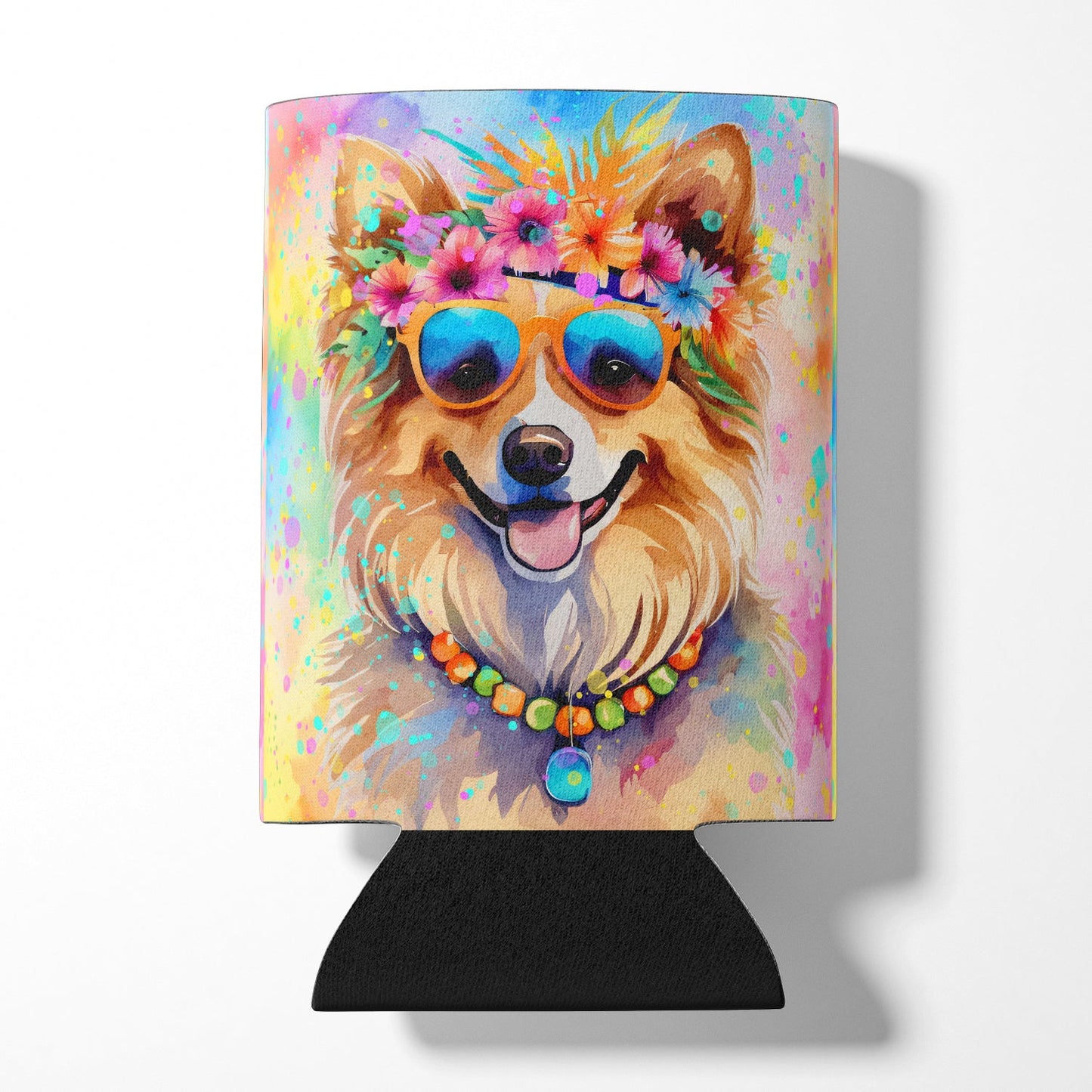 Pomeranian Hippie Dawg Can or Bottle Hugger