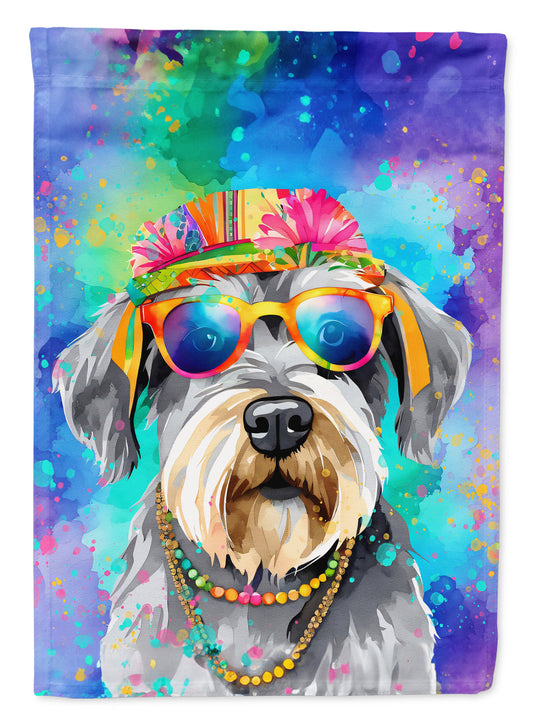 Schnauzer Hippie Dawg House Flag