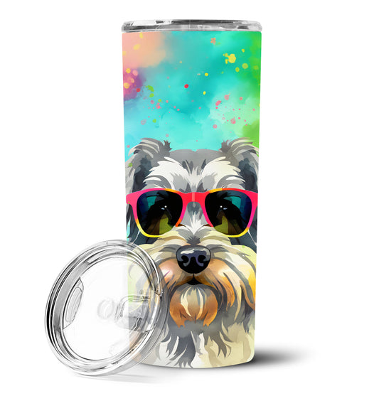 Schnauzer Hippie Dawg Stainless Steel Skinny Tumbler
