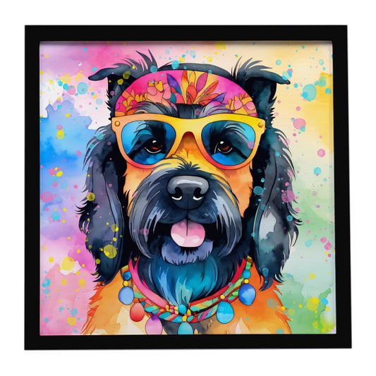 Scottish Terrier Hippie Dawg Framed Metal Print