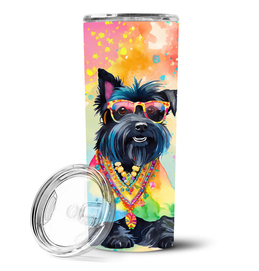 Scottish Terrier Hippie Dawg Stainless Steel Skinny Tumbler