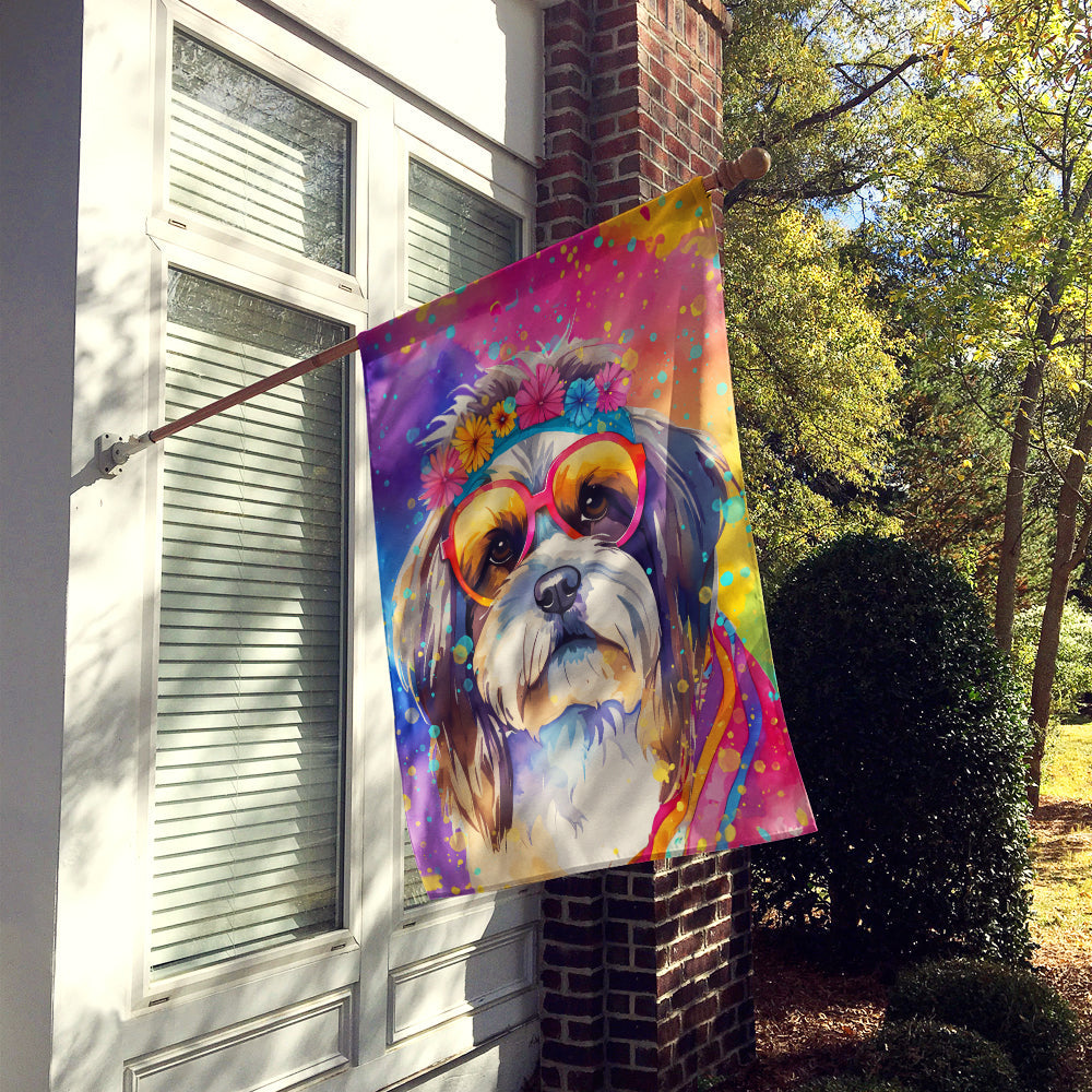 Shih Tzu Hippie Dawg House Flag