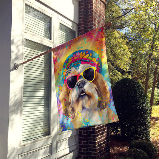 Shih Tzu Hippie Dawg House Flag